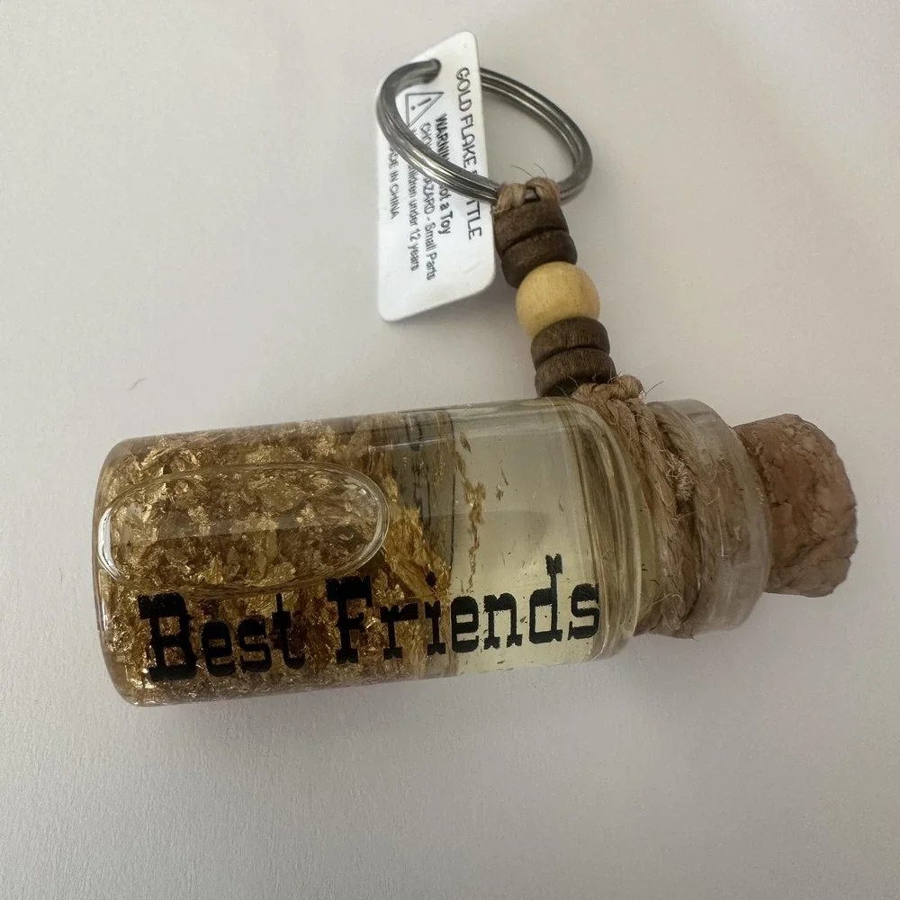 2017 Sutters Mill Gold Discovery Best Friend Gold Flake Bottle Keychain Souvenir